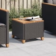 thumbnail image 2 of Mesa de café VidaXL para patio, cuadrada, poliratán, madera de acacia, 2 of 9