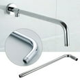 thumbnail image 3 of Stainless Steel Shower Arm Bottom Hose Wall Mounted Shower Head Extension Arm, 3 of 13