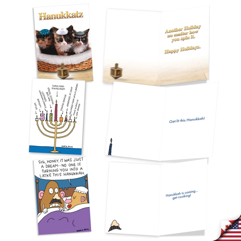 Funny Chanukah Assorted Greeting Cards Set of 20 photo 3