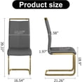 thumbnail image 6 of Sumdeal Modern Dining Chairs Set of 8,Modern Dining Chairs with Metal frame leg with High Density Sponge Leather,Dining Chairs for Dining Room,Kitchen,Living Room,Gray+Golden Legs, 6 of 7
