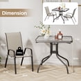thumbnail image 3 of Arlopu 5 Piece Patio Dining Set, Patio Glass Table & 4 Stackable Chairs with Umbrella Hole for Backyard & Gardens, All Weather, 3 of 10