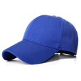 thumbnail image 1 of Men Women Multiple Colour Baseball Cap Peaked Cap Solid Color Adjustable Unisex Spring Summer Dad Hat Shade Sport Baseball Cap,Blue,Adjustable, 1 of 7