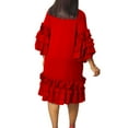 thumbnail image 3 of Casual Dresses For Womens Fashion Ruffle Hem Flare Sleeve Plus Size Maxi Dress, 3 of 8