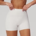 thumbnail image 4 of idosla Women's Biker Shorts 2.5" No Front Seam High Waist Hidden Scrunch Workout Gym Yoga Running Shorts (Grey, S), 4 of 8
