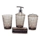 thumbnail image 5 of Dispensador de loción de 4 piezas, soporte para cepillo de dientes, vaso para enjuague bucal, accesorios de baño gris, 5 of 9