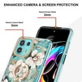 thumbnail image 3 of Allytech for Moto Edge 20 Lite/ Moto Edge 20 Fusion Case with Ring Holder Stand, Slim Shell Floral Series Bumper Anti-Scratch Shockproof Lightweight Phone Case Cover for Girls Women, Flower, 3 of 4