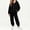 Black, variant on LvhaoGJOB Little Kids Boys Hoodie and Sweatpants Outfit Set, Black - fleece fabric