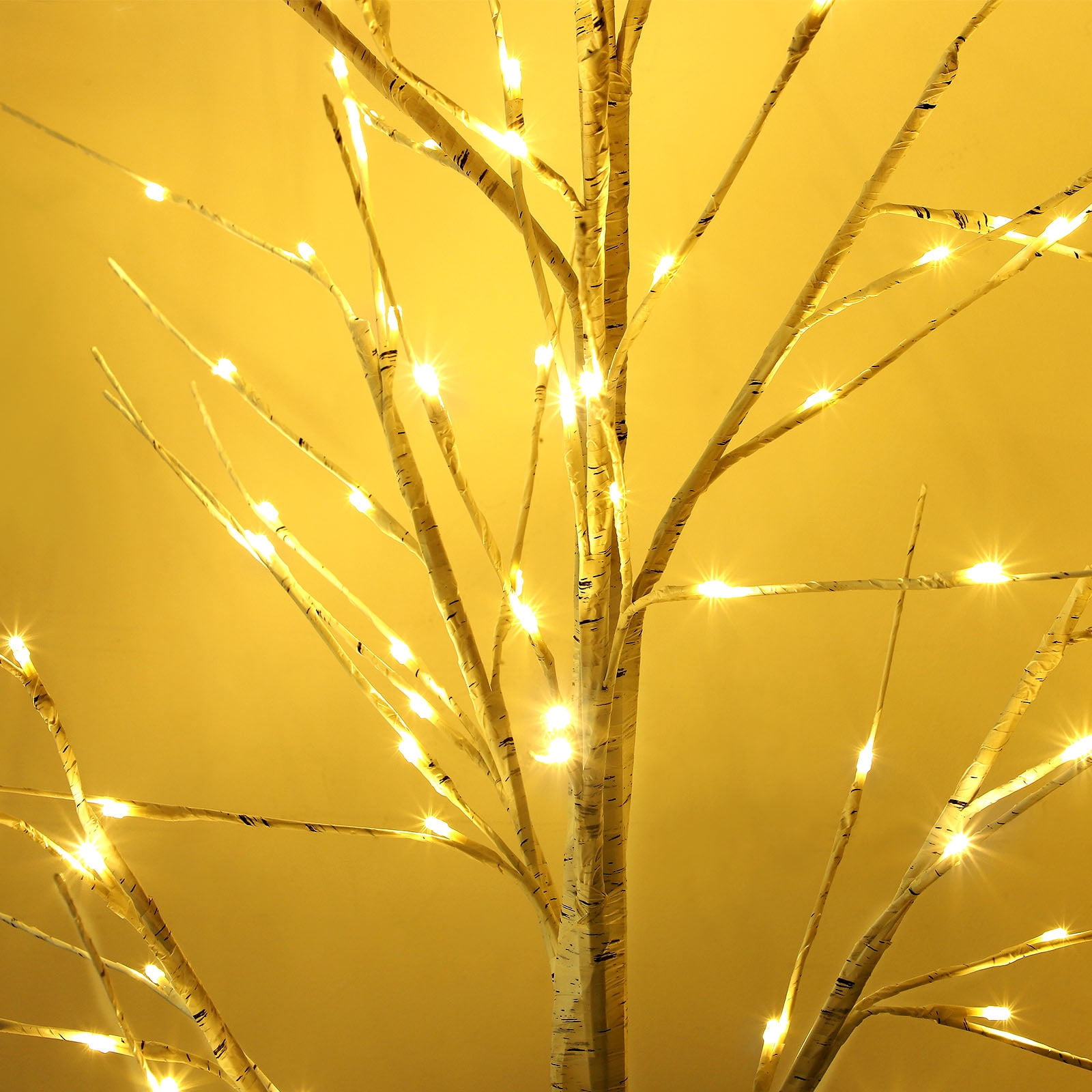 Set of 3 Lighted Birch Tree Artificial Twig Tree Lamp for Christmas (4 ft, 6 ft, 8 ft)