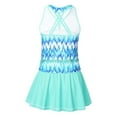 thumbnail image 4 of MSemis Kids Girls Summer 3Pcs Swimwear CrissCross Tank Top and Bottom Skirts, 4 of 5