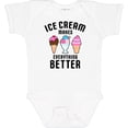 thumbnail image 3 of Inktastic Ice Cream Makes Everything Better Boys or Girls Baby Bodysuit, 3 of 5