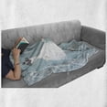 thumbnail image 6 of Bridal Shower Soft Flannel Fleece Blanket, Vintage French Inspired Bride Dress with Floral Frames Desiign Print, Cozy Plush for Indoor and Outdoor Use, 70" x 90", Baby Blue and White, by Ambesonne, 6 of 6