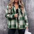 thumbnail image 2 of Womens'Autumn and Winter Fashion Plaid Jackets Plus Size Casual Pockets Printed Long Sleeve Tops Jacket Plaid Coat Up to 65% off!, 2 of 6