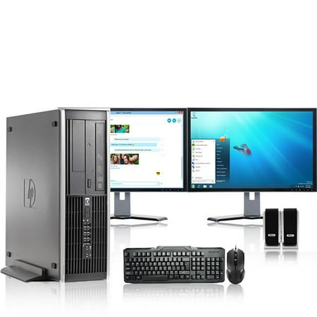 HP DC Desktop Computer 3.0 GHz Core 2 Duo Tower PC, 4GB RAM, 500 GB HDD, Windows 7, ATI , Dual 19