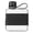 Black, variant on Slim Flat Water Bottle with Silicone Anti- Sleeve Portable Leak Proof Square Water Bottle with Carry Loop for School Work Cycling Fitness Travel Outdoor 10.82oz