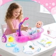 thumbnail image 2 of Set de muñecas DeaO Bath Time de 33 cm con spray de ducha y accesorios, 2 of 6