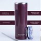 thumbnail image 4 of Vasos de Acero Inoxidable - Termo Tumbler de 22oz -660ml | Vaso Termico | Mantiene La Temperatura Entre 8 y 24 Horas - Bebidas Frias y Calientes | Tapa Antiderrame - Ideal Para purpura 22oz – 660m NORDAY SKITBLACK, 4 of 6