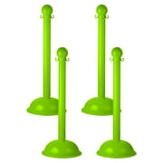 3 Inch Safety Green Heavy Duty Stanchion (4 Pk)