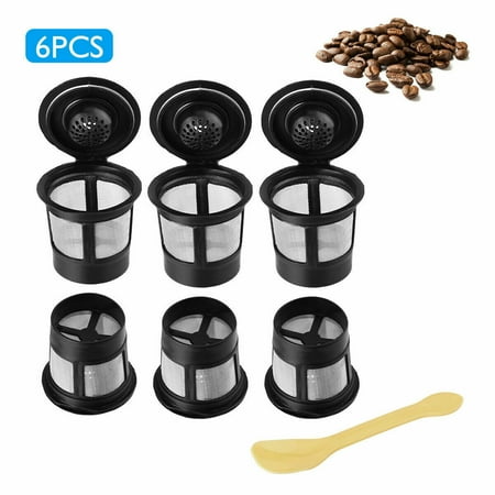 

6 Pack K-Cup Reusable Replacement Coffee Filter Refillable Holder Pod for Keurig
