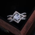 thumbnail image 3 of K-KED Women Cubic Zircon 925 Silver Filled Ring Delicate Jewelry Wedding Ring Sz 6-10-6, 3 of 7