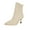 White, variant on Ankle Boots for Women Low Heel Sock Booties Knit Pointed Toe Women's Winter Boots Elegant Knitted Fall Sock Boots for Dresses & Jeans