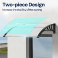 thumbnail image 3 of SPECSTAR Polycarbonate Window Door Awning Spliced Canopy Transparent with Black Bracket 40 Inch x 40 Inch, 3 of 9
