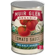 Muir Glen Organic Canned Tomato Sauce, No Salt Added, 15 oz. (Pack of 12)