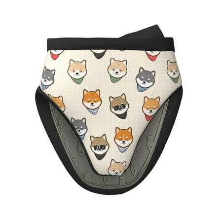 

Lukts Shiba Head Face for Silicone Oven Mitts Heat Resistant Silicone Potholders Mini Oven Mitts Oven Glove Kitchen Mittens Pinch Mitts Cooking Mitts