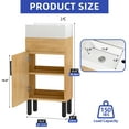 thumbnail image 6 of ModFusion 16" Bathroom Vanity with Undermount Ceramic Sink & Soft-Close Door Storage, for Small Space, Yellow Oak, 6 of 8