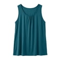 thumbnail image 3 of cocolona Summer Plus Size Tank Tops for Women Crew Neck Sleeveless Oversized Shirts Lightweight Loose Basic Solid Color Blouses, 3 of 6