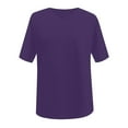 thumbnail image 5 of Ladies' Basic Solid Color V Neck Tee Casual Short Sleeve T Shirt Top for Women Women's T Shirts Casual Womens Short Sleeved Athletic Tops Long Sleeves Shirt Tee Shirts Women Sleeve Shirt Womens, 5 of 5