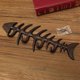 thumbnail image 4 of SZTXJ Decorative Wall Mounted Fish Bone Towel Rack - Sleek Cast Iron Hanger with 4 "Fishbone" Hooks for Towels, Robes and More - Includes Screws and A, 4 of 5