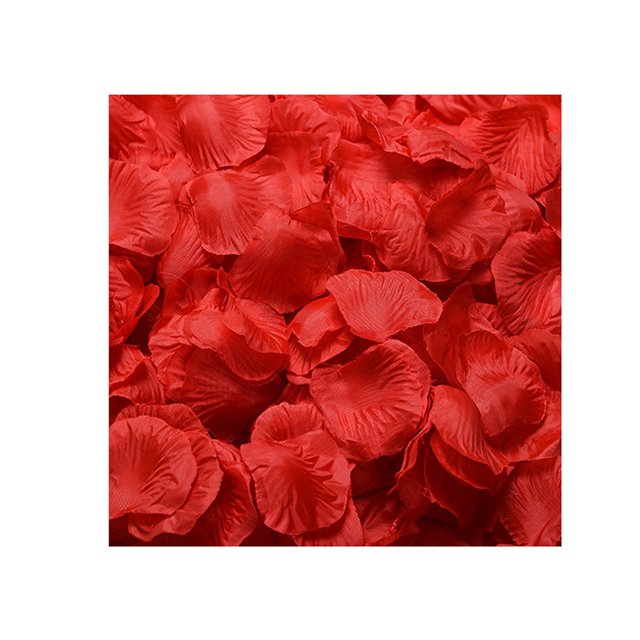Jumpingount Paquete de 100 pétalos de rosas artificiales reutilizables, adorno romántico, accesorios de flores falsas, fiesta de cumpleaños de Type9 NO9