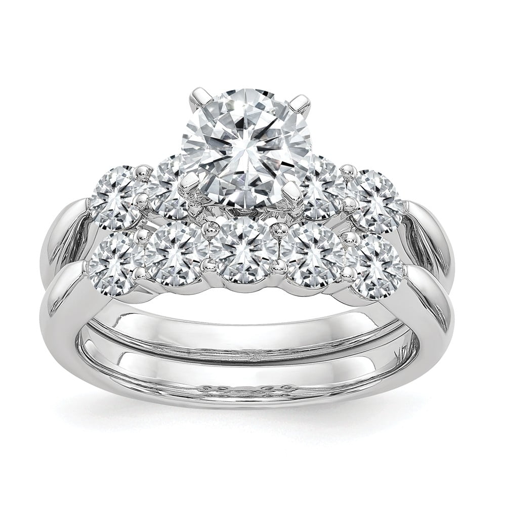 Diamond 3.50ct Channel Set Princess Cut Wedding Band Ring 14K White Gold Finish 