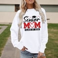 thumbnail image 2 of HUITKMM Sweat à Capuche Blanc pour Femmes, Sweat Imprimé Sans Capuche, Coupe Ample, Décontracté, 2 of 4