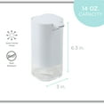 thumbnail image 6 of Bath Bliss Acrylic 14 oz Soap Pump Dispenser, White, 6 of 7