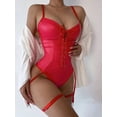 thumbnail image 1 of Conjunto de ropa interior sexy de charol de talla grande europea y americana, 1 of 5