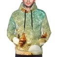 thumbnail image 2 of Bingfone Starfish And Seashell Men's Drawstring Hoodie Long Sleeve Pocket Sweatshirts-Large, 2 of 6