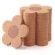 thumbnail image 2 of 24 Piezas Posavasos Bonitos para Bebidas, Posavasos Absorbentes Y Reutilizables, Posavasos con Forma de Flor de Corcho de 4 Pulgadas para Café, Tapete para Tazas de Té, 2 of 5