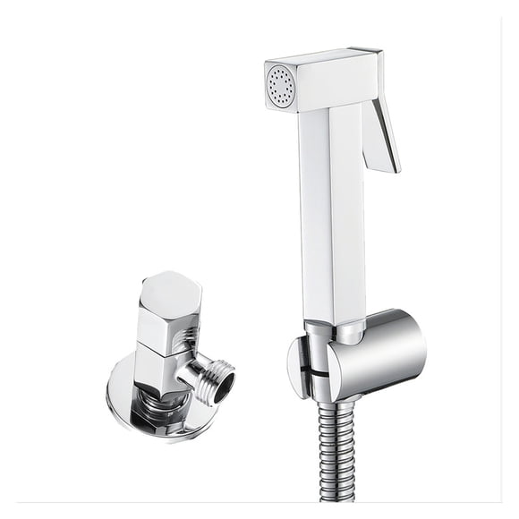 Robinet de Bidet Pulvérisateur à Main Kit de Douche Toilette Robinet de Bidet Tête de Douche Dorée Ensemble de Valve en Cuivre Robinet de Bidet, Facile à Installer