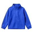 thumbnail image 6 of ATOGUTA Girls Turtleneck Sweatshirt Blue Kids Long Sleeve Half Zip Fleece Sweatshirts Casual Fashion Spring Fall Clothes Size 5T-15, 6 of 7