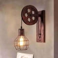 thumbnail image 1 of Lámpara de pared rústica Yinane decoración vintage iluminación de farol de hierro industrial luces de pared, 1 of 8