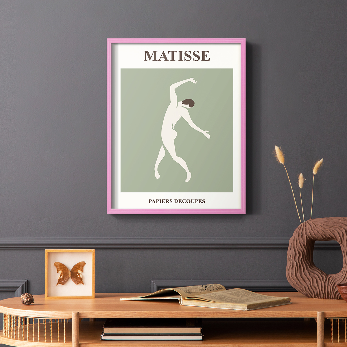 Matisse CXII Framed Print in Pink Solid Wood 8 x 10 Framed Print