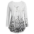 thumbnail image 5 of FASHIONWT Women Summer Floral Print Smocked Knit Casual Long Sleeve T-Shirt Top, 5 of 6