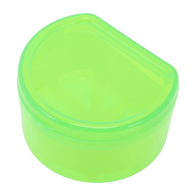 Unique Bargains Boîte de Rangement pour Appareils Dentaires 1 Pce avec Filtre Réutilisable Vert Fluorescent