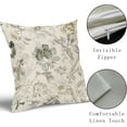 thumbnail image 4 of Chinoiserie Pillow Covers 16x16 Inch Set of 2 Tan Rustic Floral Trees Botanical Pattern Outdoor Decorative Throw Pillow Covers Vintage Farmhouse Flowers Pillow Cases for Couch Decor, 4 of 6