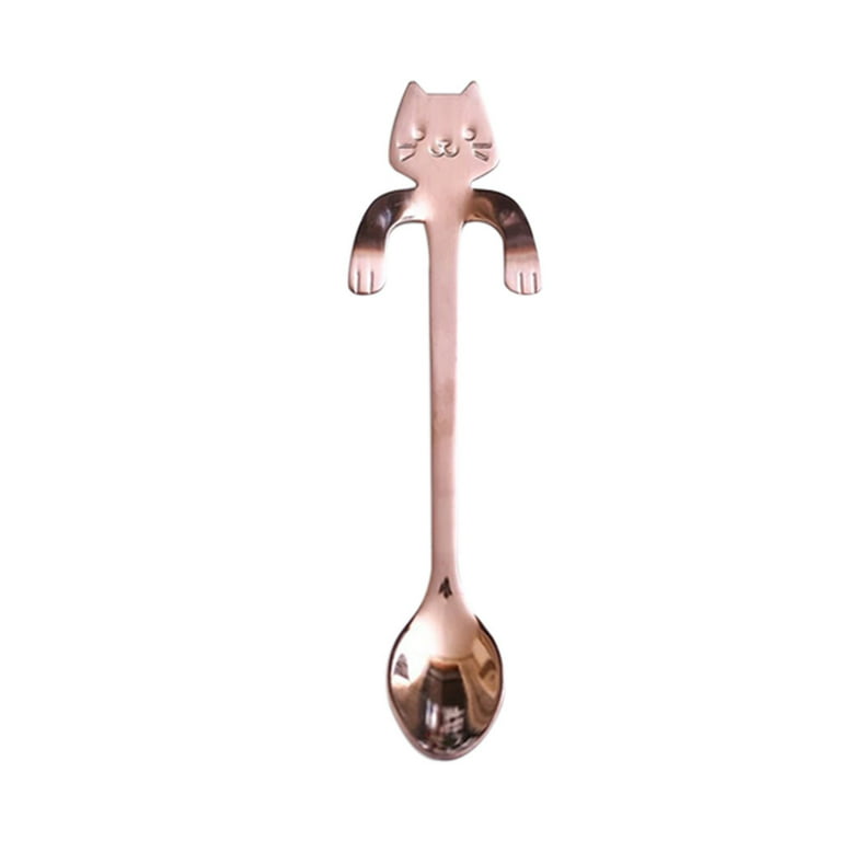 Cat Face Coffee Spoon  Cute Cat Design Smile Cat Coffee Spoon