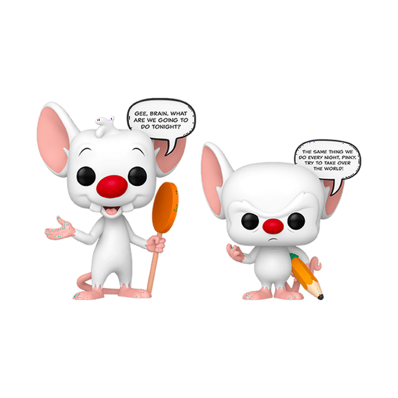 Pinky and the Brain Glow in the Dark Vinyl Figure 2-Pack - Funko Store Exclusive