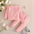 thumbnail image 4 of Esaierr 3M-24M Baby Newborn Girls Round Neck Printed Sweatshirt Infant Outfits Set T-Shirt +Autumn Winter Trousers Pants, 4 of 6