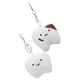 thumbnail image 2 of 2 llaveros de dientes esponjosos, llavero de peluche, llavero de dibujos animados, bolsa, decoración colgante peluda, 2 of 6