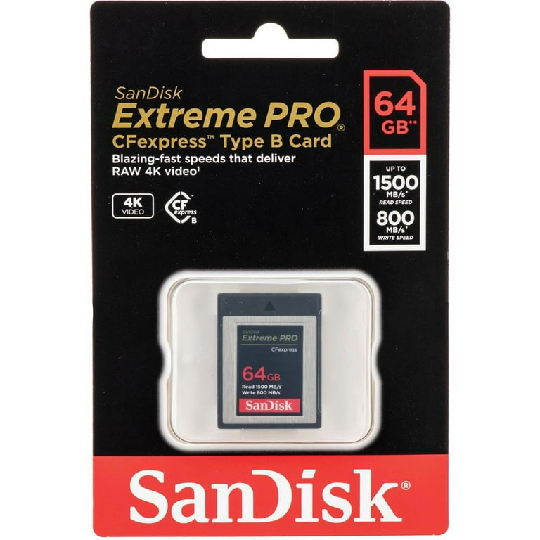 SanDisk 2 Pack Extreme PRO 64GB CFexpress Type-B Memory Card